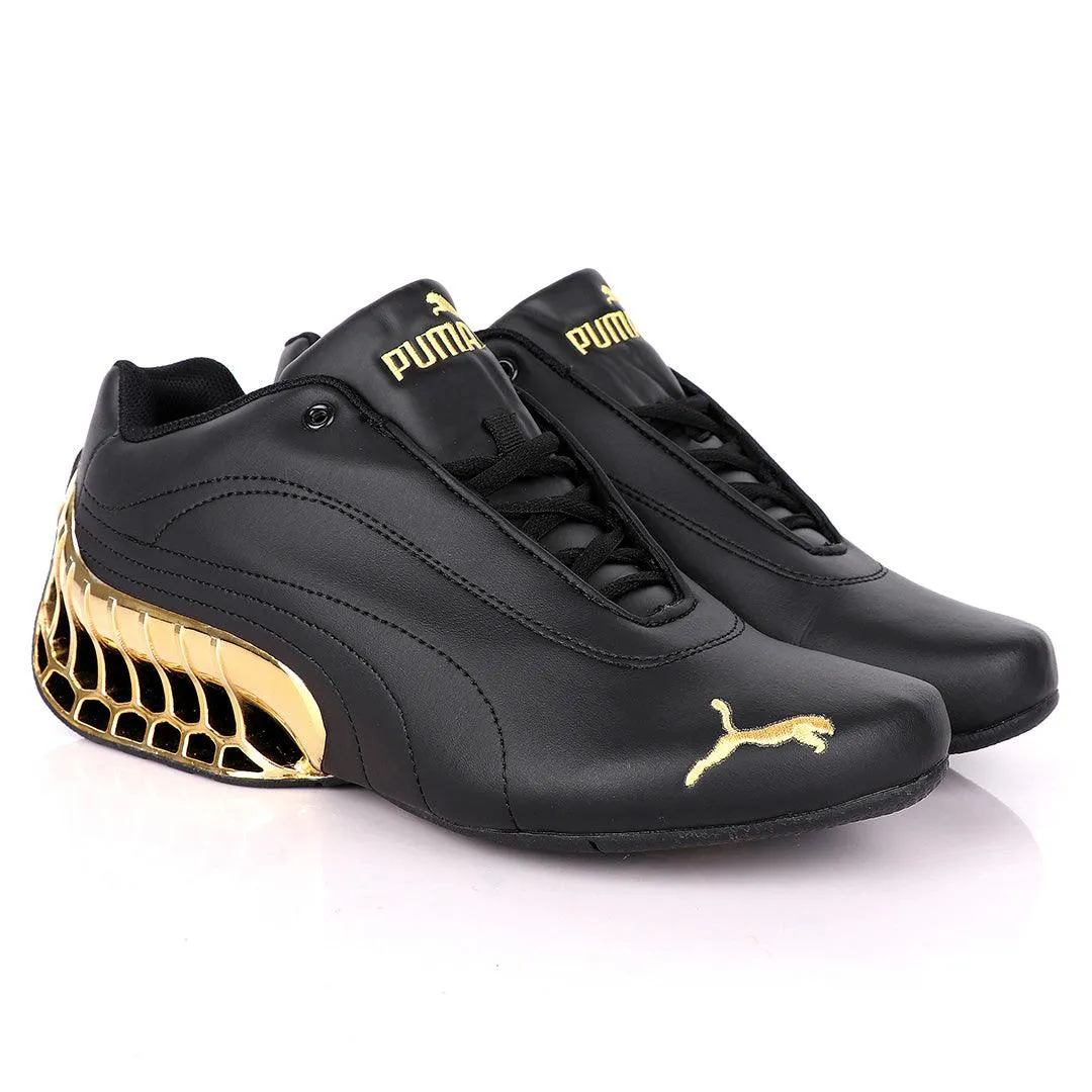 Black Puma Future Super GT Sneakers -Gold
