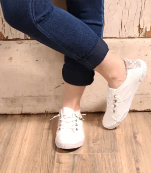 Blowfish Malibu Fruit Sneaker White Smoked 16oz Canvas Lace Up Fashion Shoes