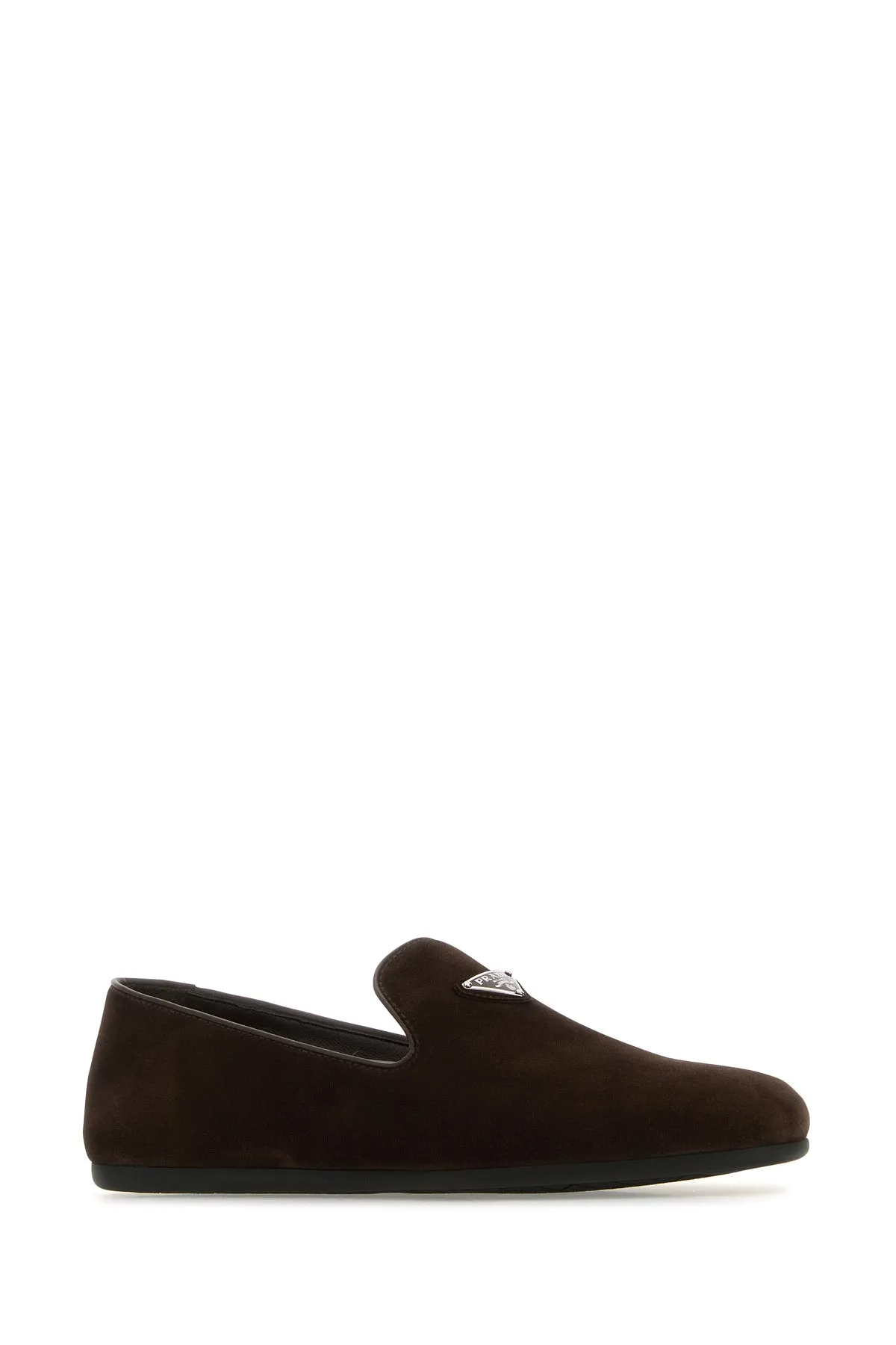 Dark brown suede loafers