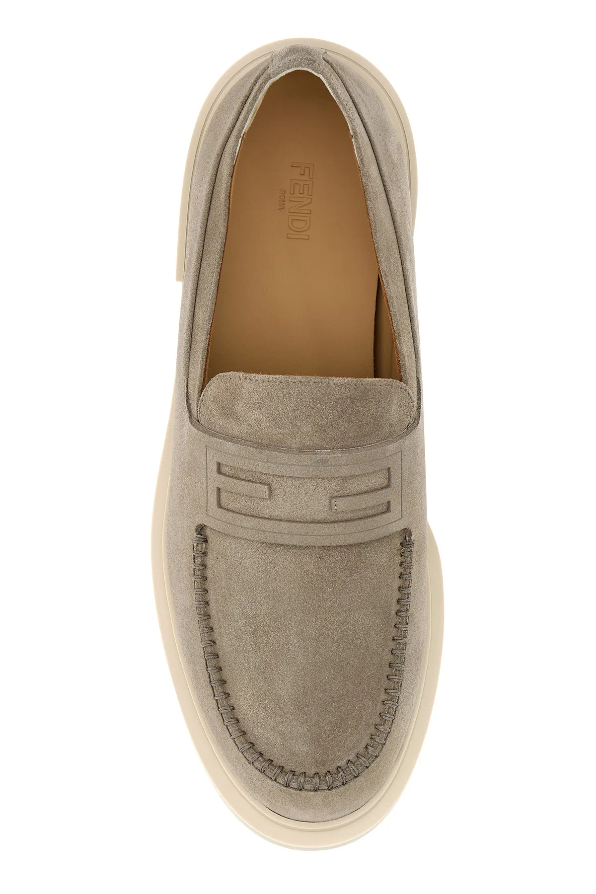 Dove grey suede Frame loafers