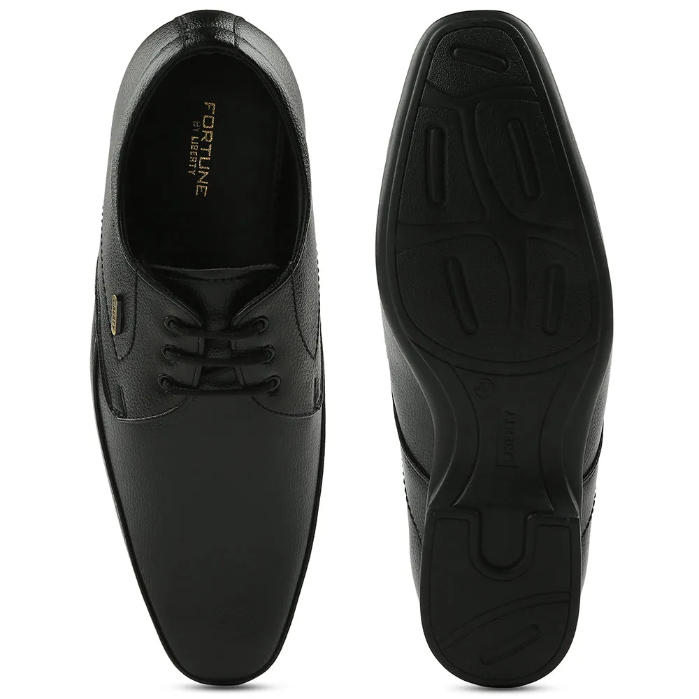 Fortune Black Formal Lacing Oxford Shoes For Men H202-01 By Liberty
