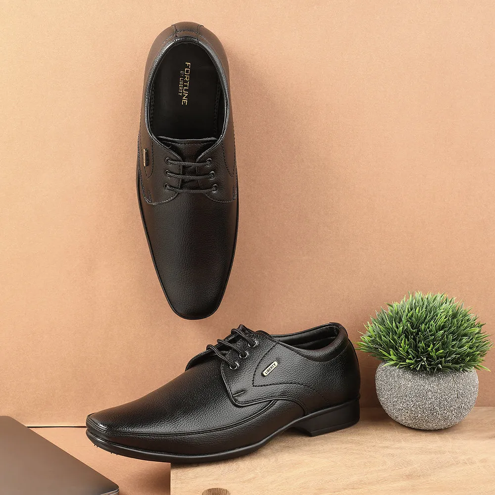 Fortune Black Formal Lacing Oxford Shoes For Men H202-01 By Liberty