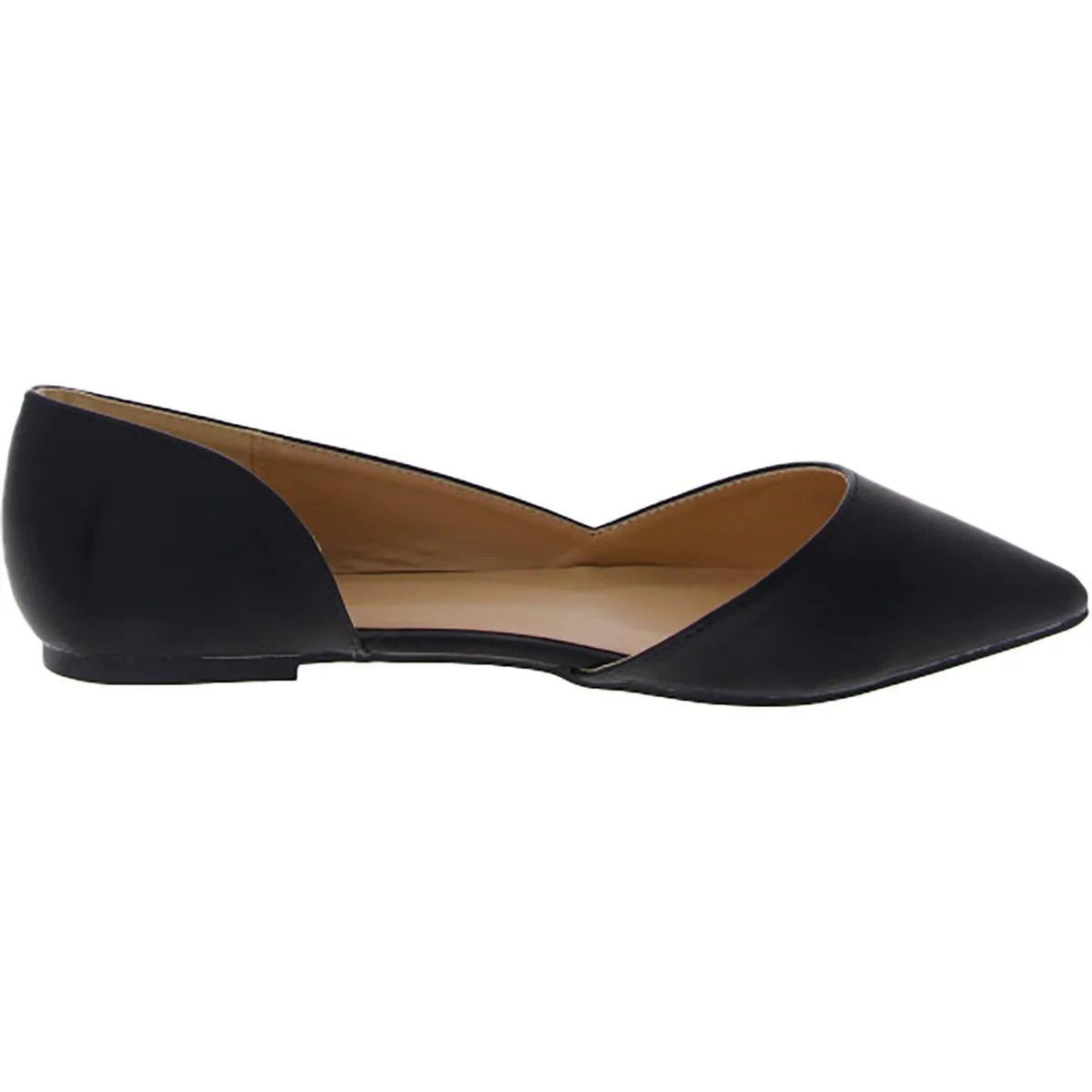 Journee Collection Womens Comfort Insole Faux Leather Flat Shoes