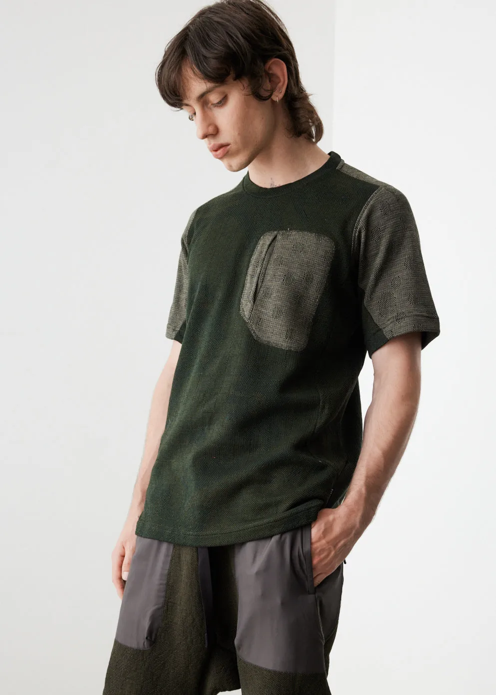 Knitted Pocket T-Shirt