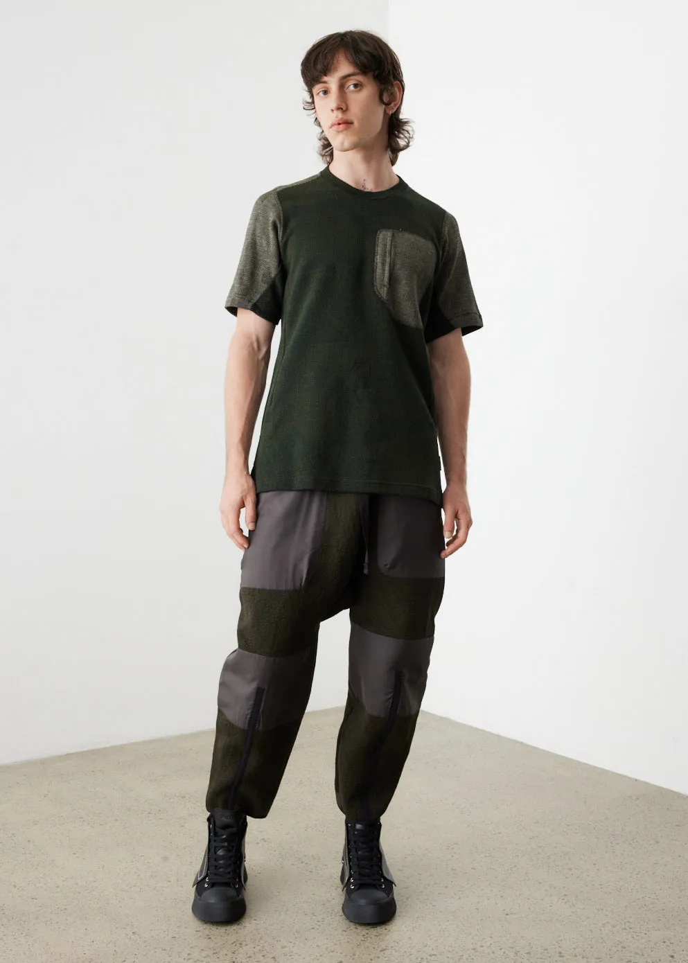 Knitted Pocket T-Shirt