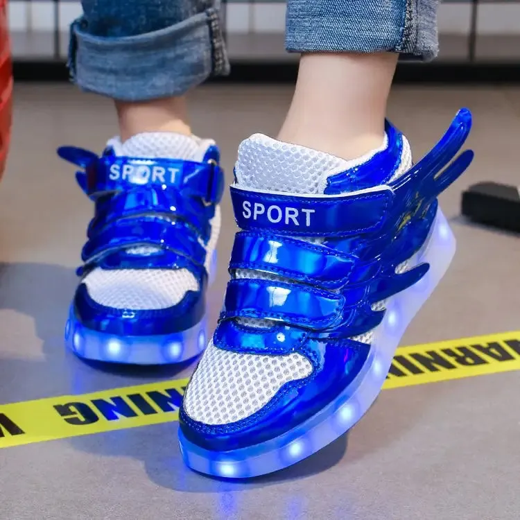 Lights Wings Glitter PU Vegan Shoes