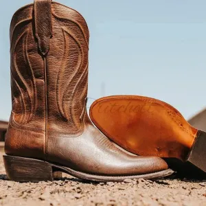Original Thomas Western leather cowboy boots for men