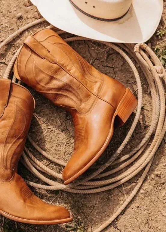 Original Thomas Western leather cowboy boots for men
