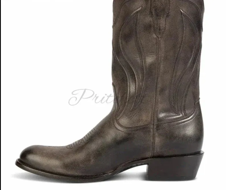 Original Thomas Western leather cowboy boots for men