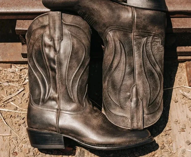 Original Thomas Western leather cowboy boots for men
