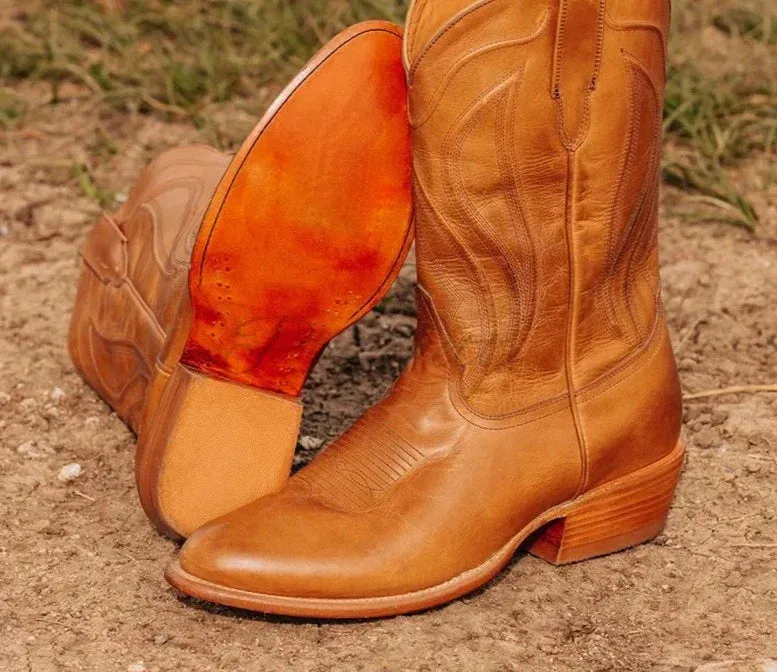 Original Thomas Western leather cowboy boots for men
