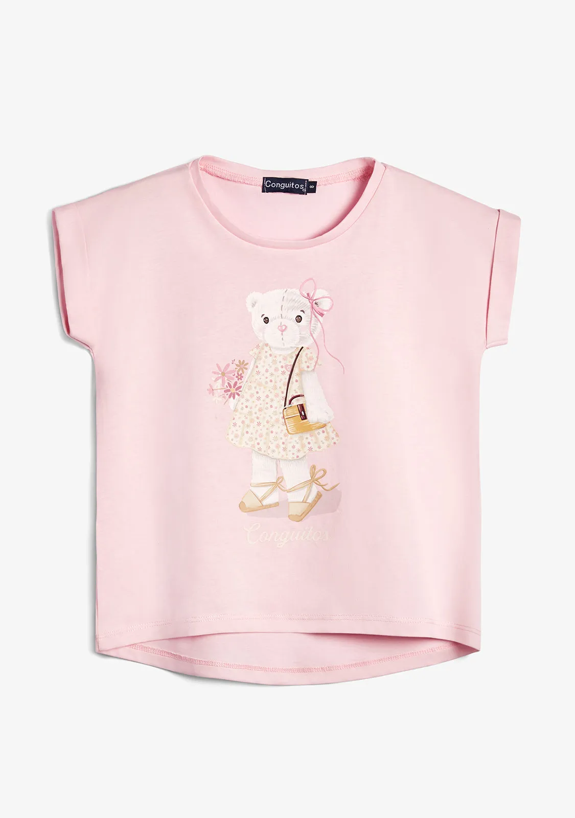Pink Flower Bear T-Shirt