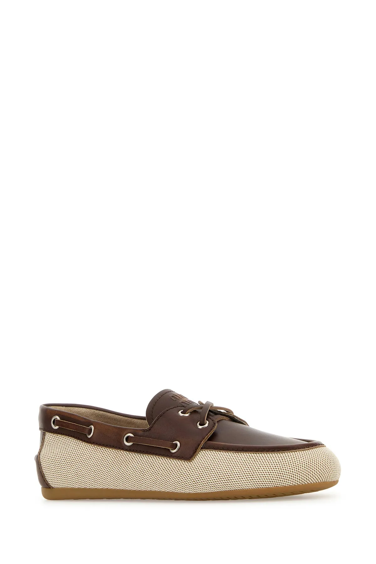 Two-tone canvas loafers